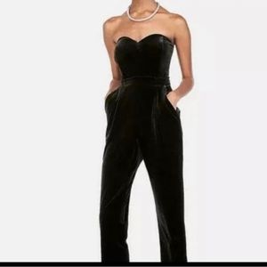 Black velvet jumpsuit
